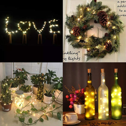 Led Bottle Light Cork Night Light DIY Decor | Bowlift
