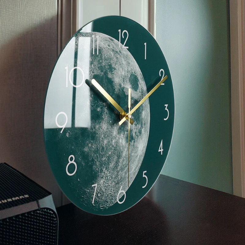 Artistic glass wall clock for stylish interiors