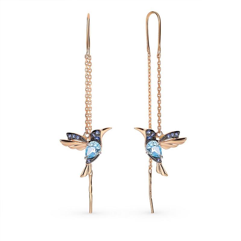 Sandsberg elegant Hummingbird Rhinestone Stud Earrings