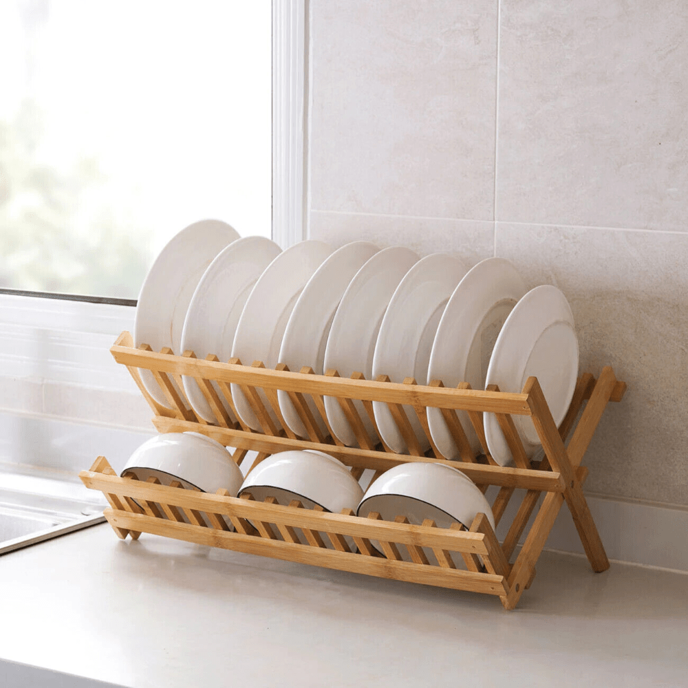 BowLift | Space-saving bamboo drying rack for an eco-friendly household