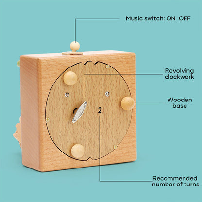 Handmade rotating wooden music boxes