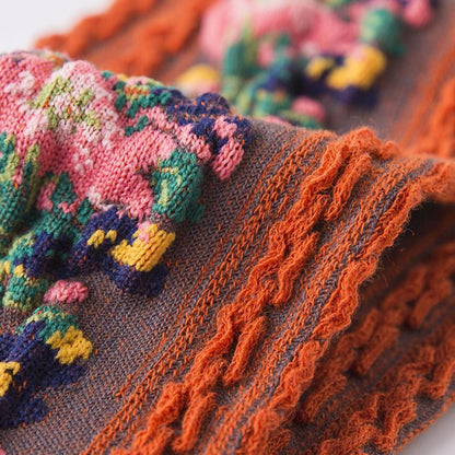 BowLift | Vintage socks with floral embroidery (5 pairs)