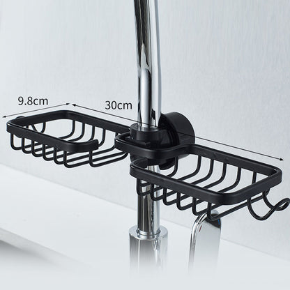 Shower holder for Shampoo & Soap – Stainless Steel – Silver or Black – No Drilling | Bowlift