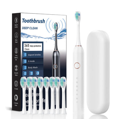Skanto | Sonic Electric Toothbrush | 6 Modes & IPX7 Waterproof | White, Black, Pink