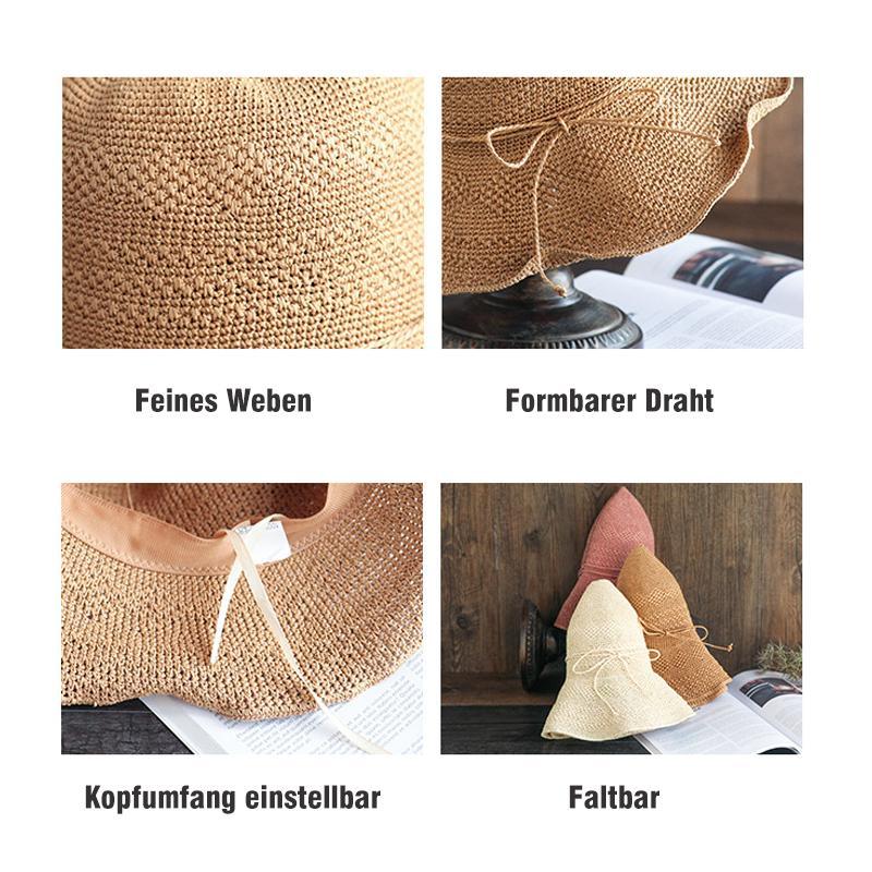 Skanto | Foldable Straw Hat, Sun Hat, Beach Hat, Fishing Hat