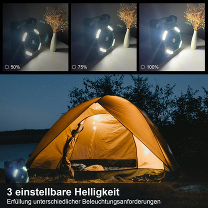 Portable Solar Camping Fan LED Light | Karnz