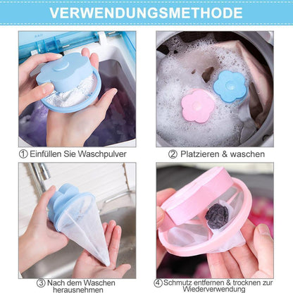 Washing machine mesh filter bag for fur & lint pet hair remover