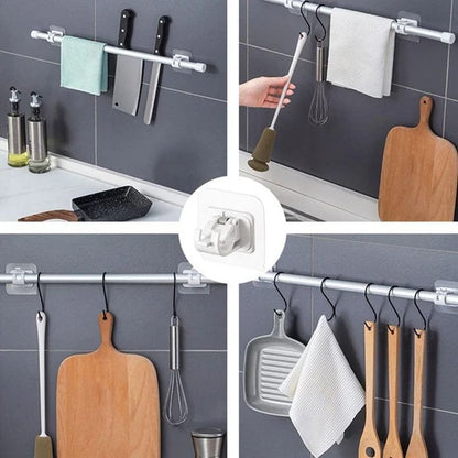 BowLift | Nail-free Adjustable Curtain Rod Sticky Hook (1 Set of 2)