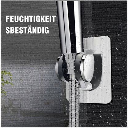 Self-adhesive shower head holder