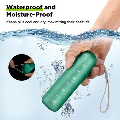BowLift | MediSafe Weekbox – Waterproof Aluminum Pill Organizer with 7 Compartments