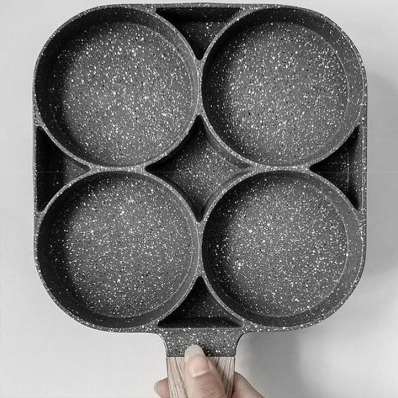 Skanto | Four-Hole Egg Pan, Breakfast Omelette Household Frying Pan Non-Stick Pan