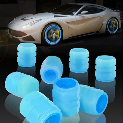BowLift | Universal fluorescent tire valve caps (4 PCS/Set)