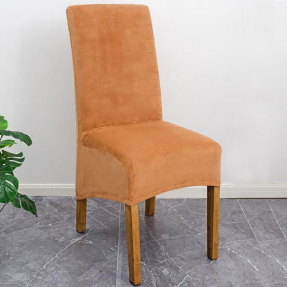 BowLift | Stretch Velvet XL Size Dining Chair Covers x4 | Soft. Stretchable & Non-Slip for Home Dining Room Decoration