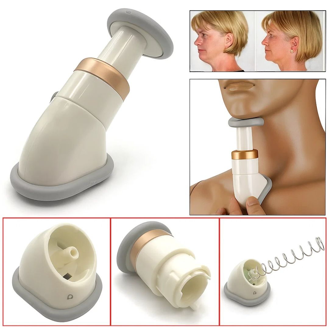 JawDefine | Neckline Slimmer – Double Chin Remover – Coil Resistance – Lightweight – Home Facial Exercise Bowlift