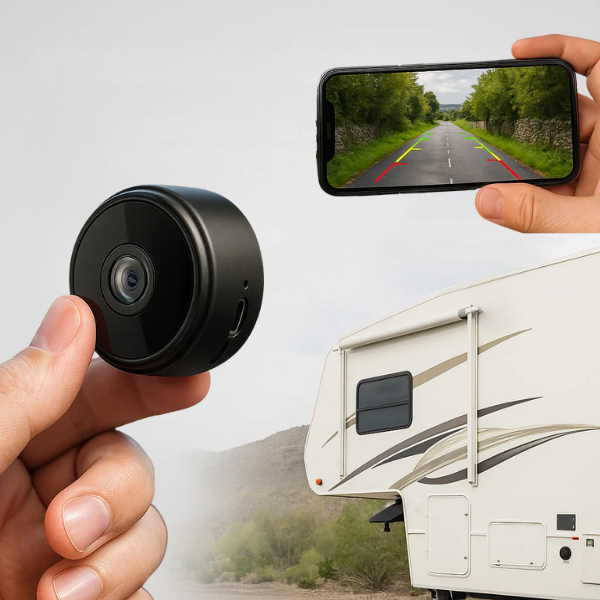 Skanto | HD Wireless Backup Camera for RVs, Trucks, and Trailers - Night Vision, Waterproof, Easy Installation