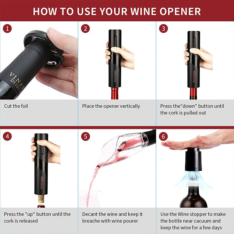 Skanto | Electric Wine Bottle Opener Set