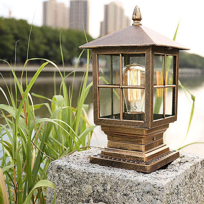 European Outdoor Pillar Light, Waterproof, Rustproof, Terrace Lamp with Single Light Source