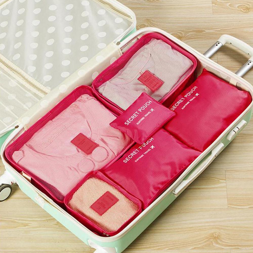 Travel clothing storage bag (1 Set, 6 Pieces)