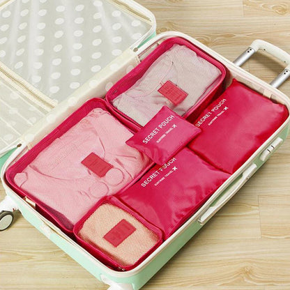 Travel clothing storage bag (1 Set, 6 Pieces)