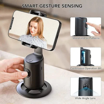 📸360° Rotation Smart Auto Face Object Tracking Holder
