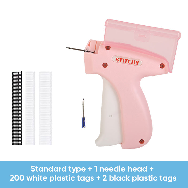 BowLift | Mini Label Gun with Storage Box - Compact Design, Fine Needle Set, Contains More Than 2000 Labels, Suitable for Clothing and Fabric Labels