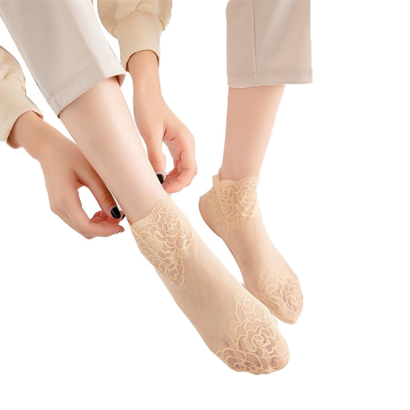 BowLift | Ladies Fashion Lace Socks (6 Pairs)