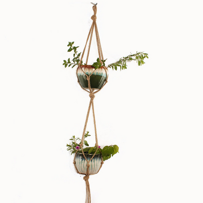 BowLift | Macrame Plant Hanger Made of Cotton Rope – Stylish Suspension for Pots