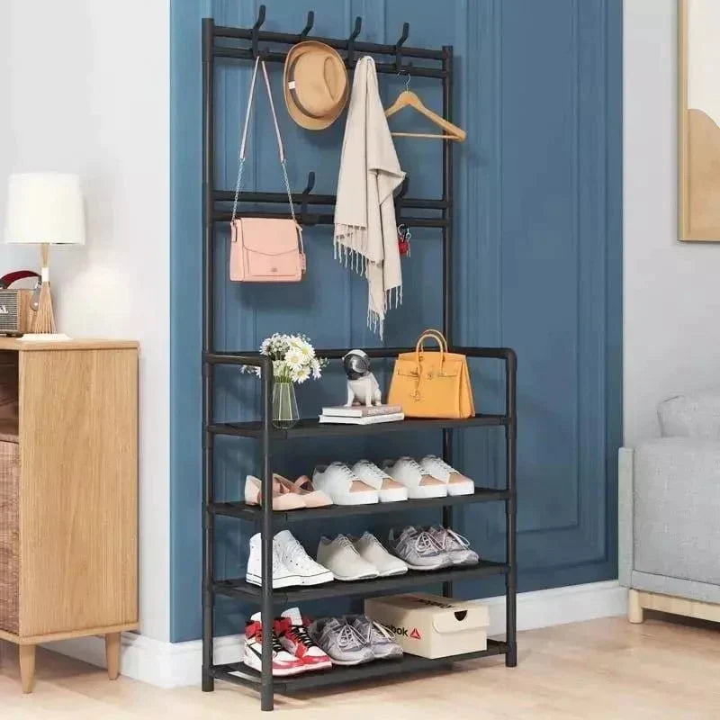 Skanto Multifunctional 5-Tier Shoe Rack with Clothes Shelf Skanto