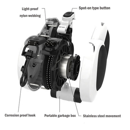 5in1 Reflective Dog Leash with Integrated Flashlight Bowlift