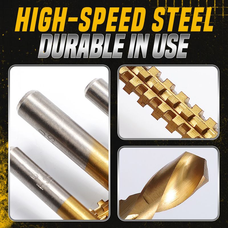 BowLift | Titanium-coated high-speed steel bits with tags (6 pcs.)