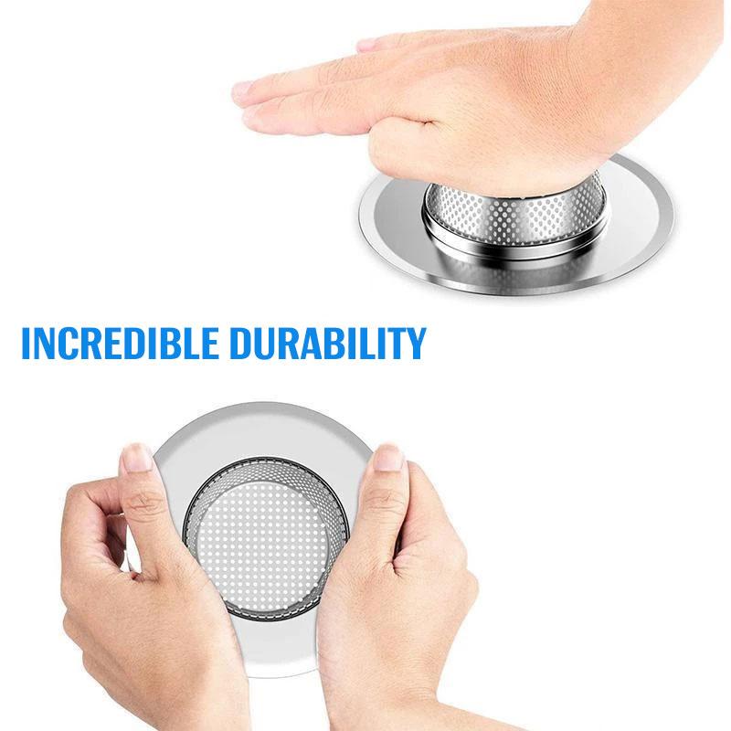 Stainless steel kitchen sink filter