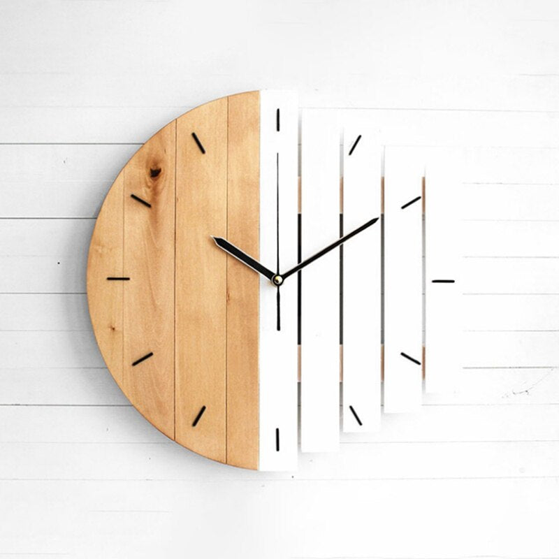 Skanto | WoodAura - Natural Wood Clock with Time