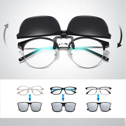 Skanto | New Polarized Clip-On Flip-Up Sunglasses