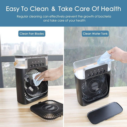 3-in-1 Air Cooler Air Humidifier | Portable, adjustable fan speeds & Ideal for Bedrooms, Offices & small rooms | Brehn