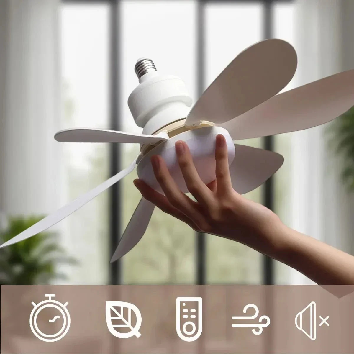Ceiling Fan LED with Remote and Dimmable Light | Skanto