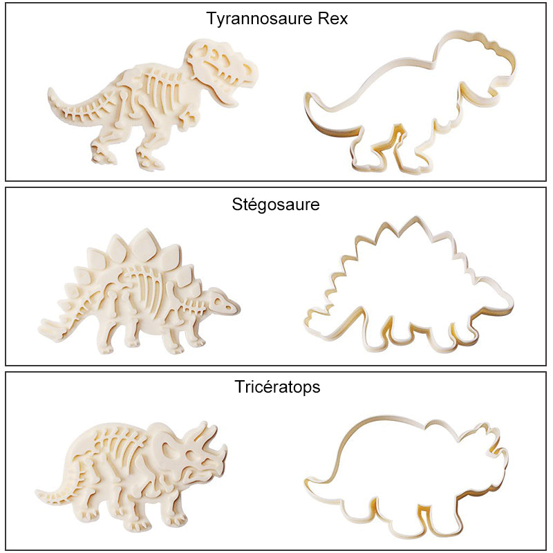 Dinosaur Cookie Cutters (Set of 3) | Bowlift