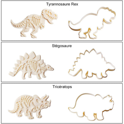 Dinosaur Cookie Cutters (Set of 3) | Bowlift