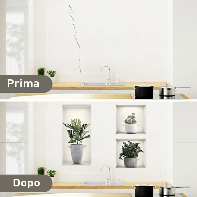 Skanto | Self-Adhesive 3D Plant Wall Stickers
