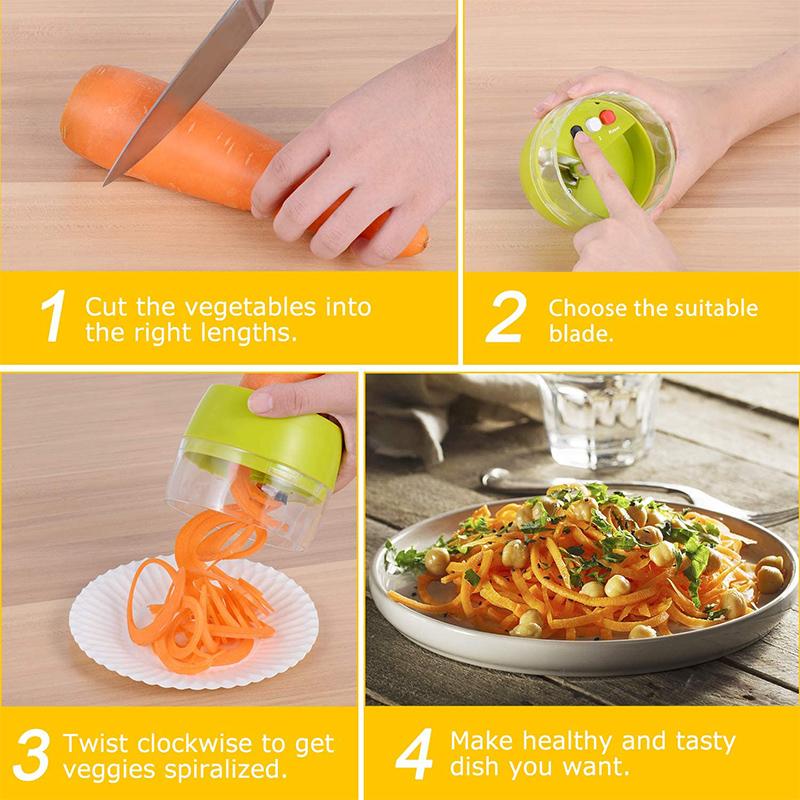 Skanto | Handheld Spiral Slicer Vegetable Cutter