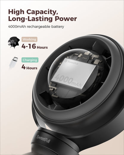 Baby Stroller Fan - 4000mAh Rechargeable 4-Speed | Bowlift