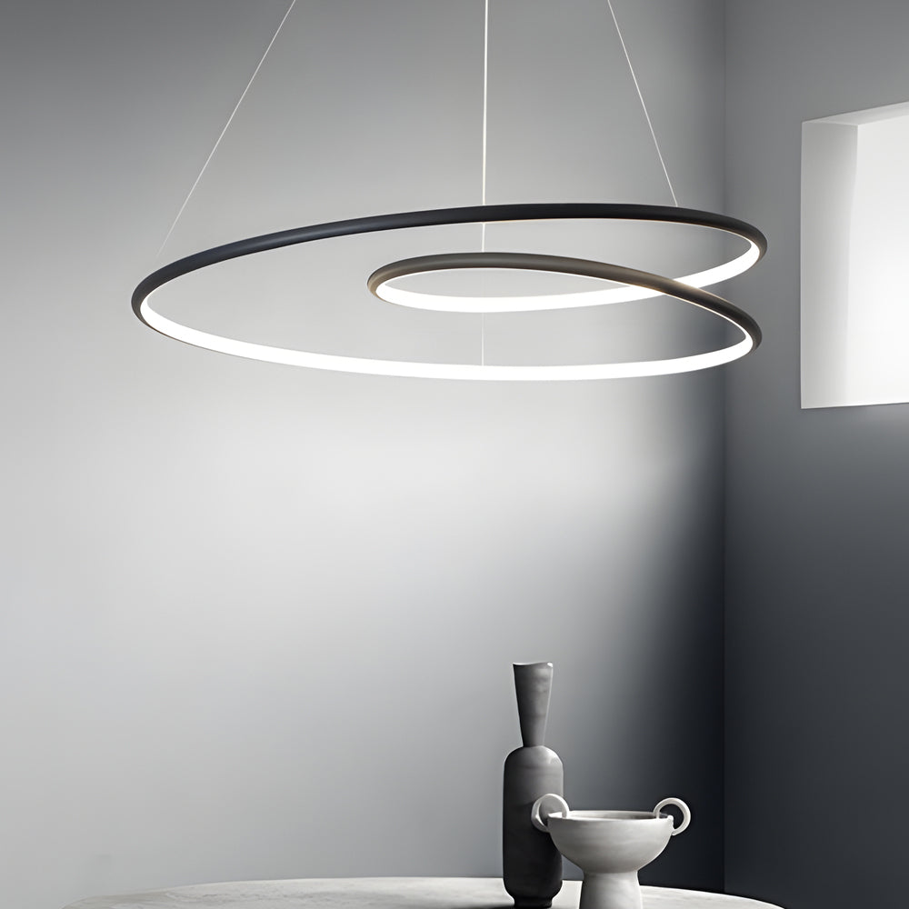 Modern LED Dimmable Pendant Light - Height-Adjustable Ceiling Lamp for Dining Room & Living Room | Karnz