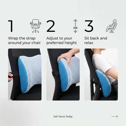 BowLift | Lumbar Support Pillow CoreComfort – Orthopedic Memory Foam Back Cushion for Healthy Posture
