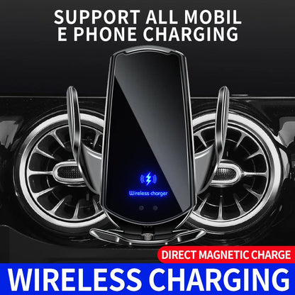 Kalsten | 2-in-1 Wireless Car Charger & Phone Holder Automatic Clamping - Fast Charging Secure Universal Compatibility Adjustable & Practical
