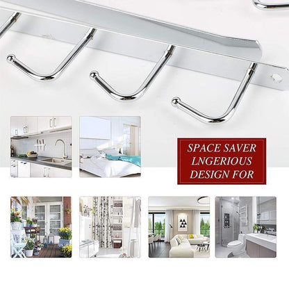 BowLift | 6 Hooks Under-Cabinet Hanger Rack