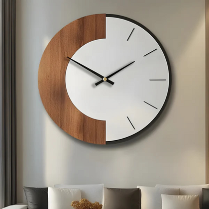 BowLift | Large Wall Clock Made of Natural Wood