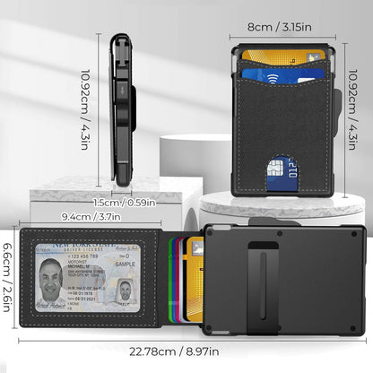 BowLift | Men's Business Style PU Leather Card Slots for AirTag