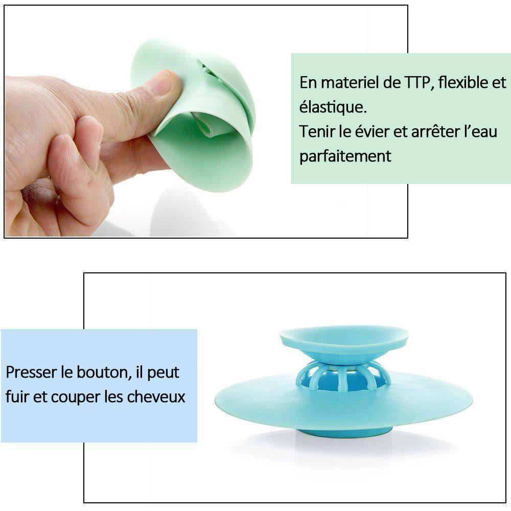 Bathtub and shower drain, With hair catcher function | Karnz