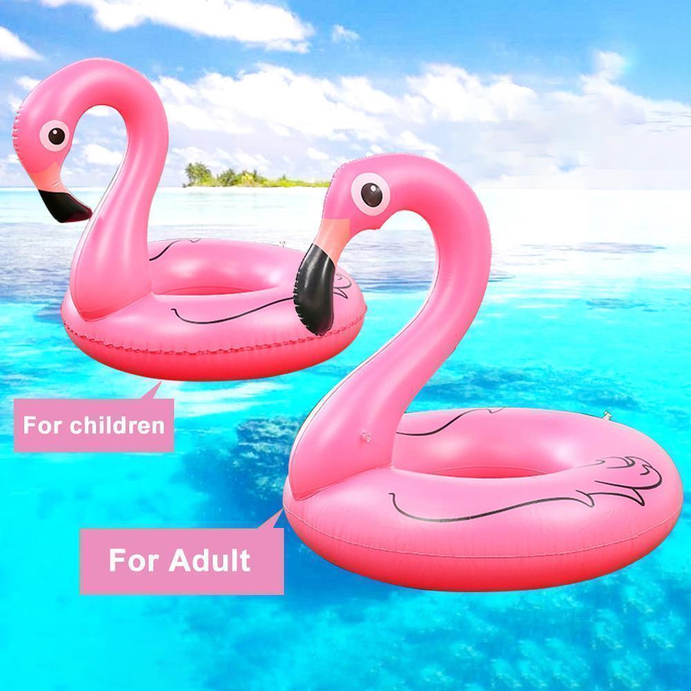 Inflatable flamingo pool swim ring