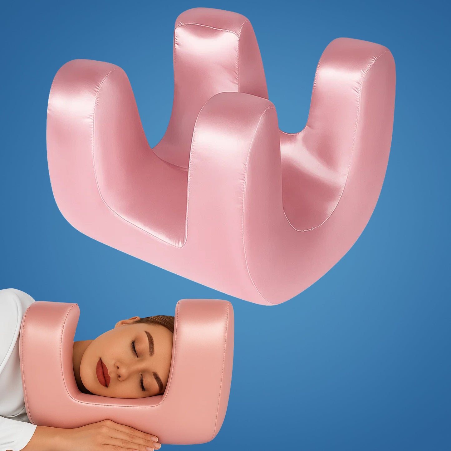 DermSleep | Anti-Wrinkle Beauty Pillow – Cooling Memory Foam – Ergonomic Contour – Skincare Support – Side & Back Sleepers Skanto