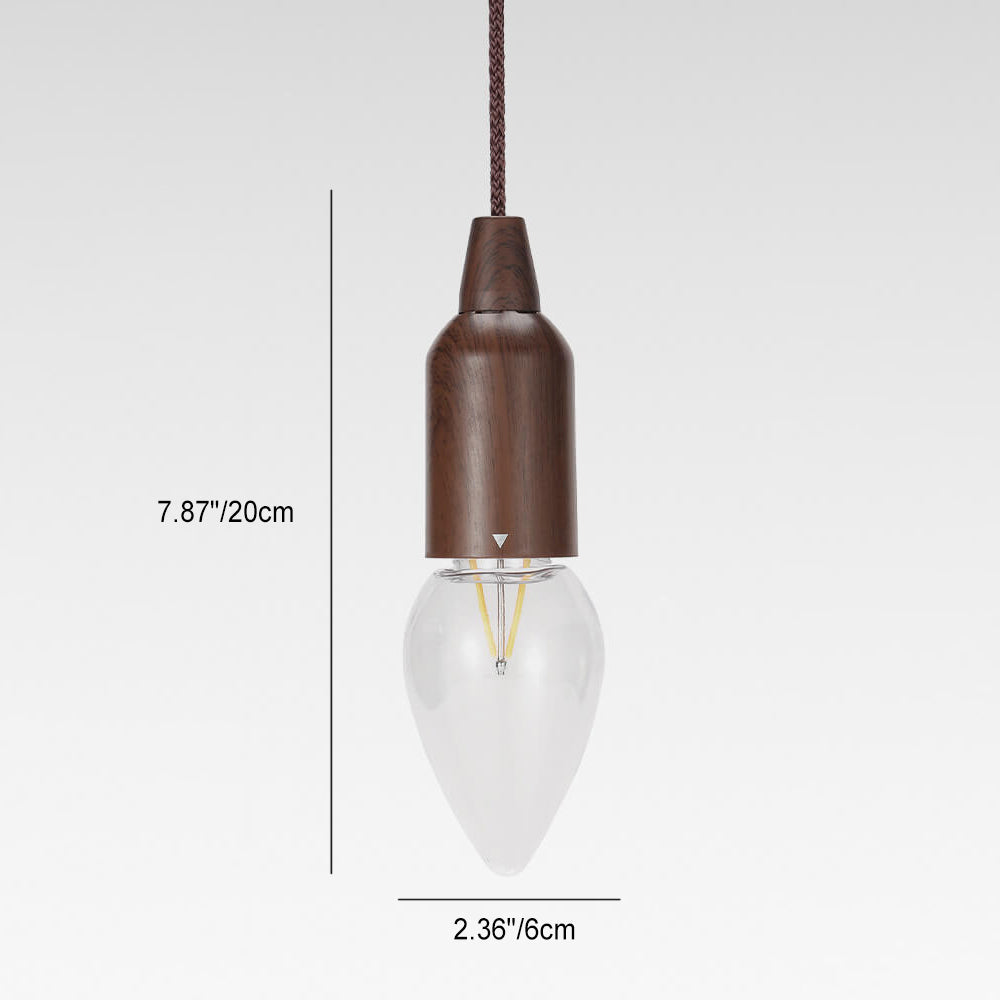 Retro Portable Waterproof Wood Cone Battery USB 1-Light Camping Outdoor Light | Skanto